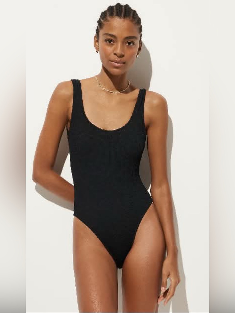 J.Crew Claudia Scrunchie One-Piece Swimsuit Black Women’s Size 12 NWT